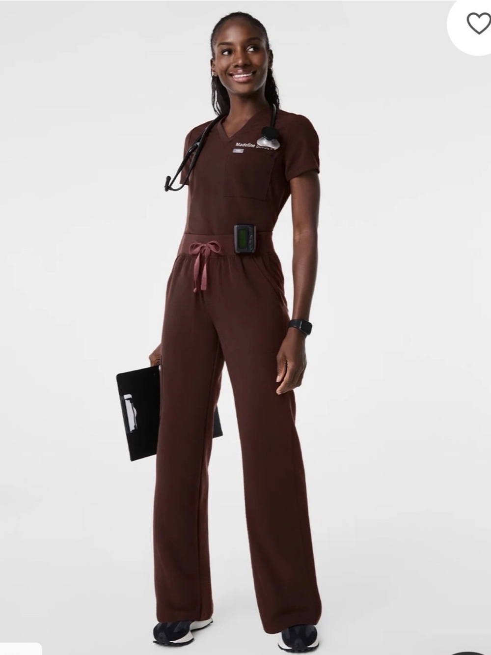 Espresso Isabel High-Rise Wide-Leg - Scrub Pant